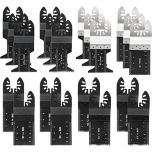 20 Pack Professional Oscillating Saw Blades for Wood/Metal, Quick Release Universal Multi-Tool for Fein Multimaster, Ryobi, Milwaukee, Bosch, Dremel,