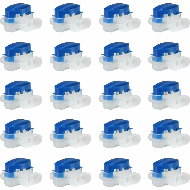 20 Pack Resin Filled Wire Connectors for Robotic Lawn Mowers (2.3cm x 2.4cm x 1.7cm)