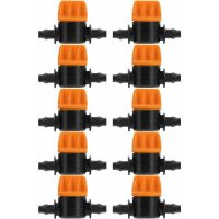 20 Pieces Drip Irrigation Switching Valve 4/7 Irrigation Tube Connector Hose Connectors Barbed Valve Suitable for Agricultural Garden