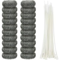 20 Pieces Lint Traps Washing Machine Lint Trap Snare Laundry Mesh Washer Hose Filter with 20 Pieces Cable Ties