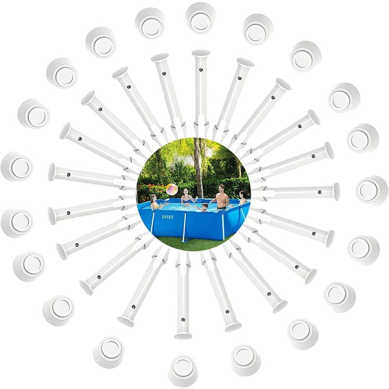 20 Spare Parts for Pool Frame, Pool Frame Pin, Plastic Pool Frame Gasket, for Intex 13 & # 39; -24 & # 39; Frame and round pins and seals for