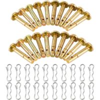 20 pcs Shear Pins + 20 pcs Cotter Pins for Snowblower- 738-04124 and 714-04040 Replacement Shear Pin Kits Compatible with mtd Craftsman Cub Cadet