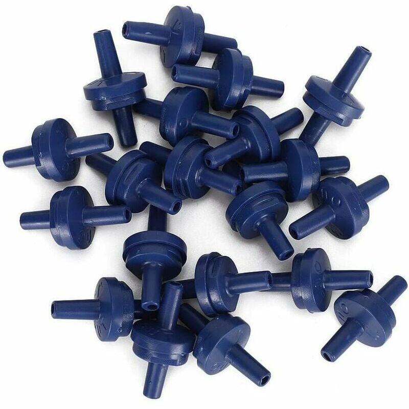 20 pieces Aquarium Air Pump Check Valve, Unidirectional 4mm Hose Valve for Aquarium Air Pump CO2 Power Supply System