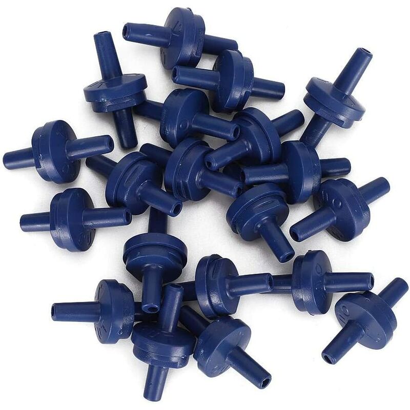 20 pieces Aquarium Air Pump Check Valve, Unidirectional 4mm Hose Valve for Aquarium Air Pump CO2 Power Supply System