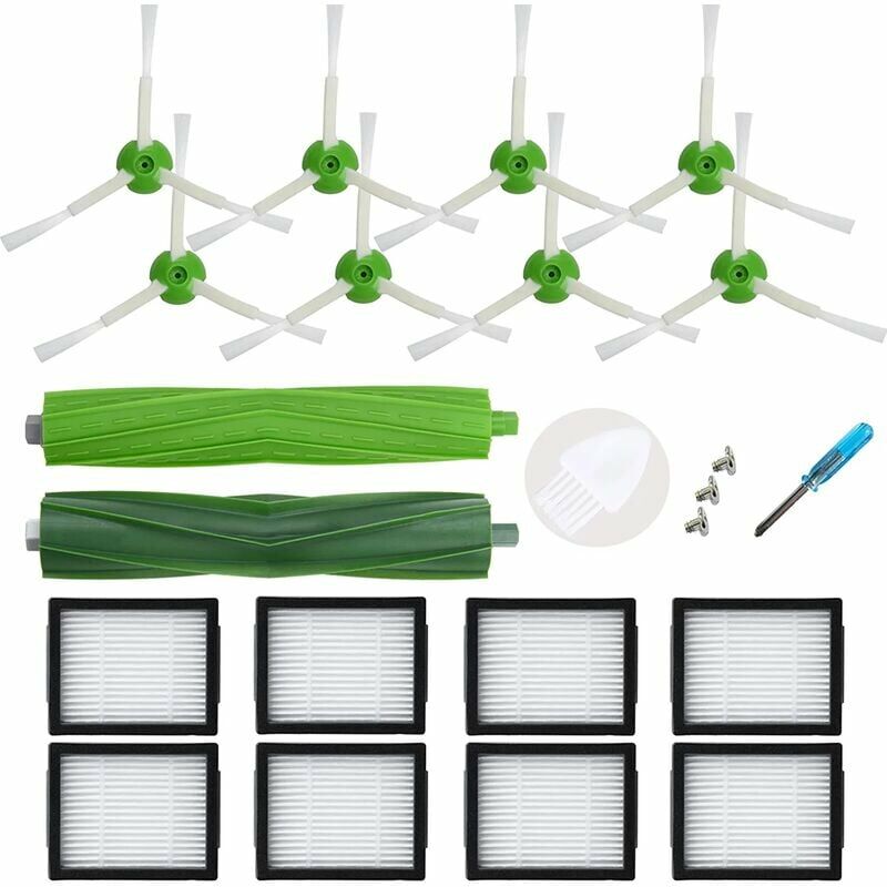 20 spare parts for iRobot Roomba I-Series i3 i3+ i4 i4+ i6 i6+ i7 i7+ i8 i8+ E-Series e5 e6 replenishment,sweeper accessories main brush side brush