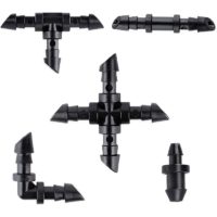 200 Pieces Automatic Irrigation Kit, 1/4 Hose Connector, Greenhouse Plant Watering Kit for Garden, Greenhouse, Vegetable Patch and Lawn