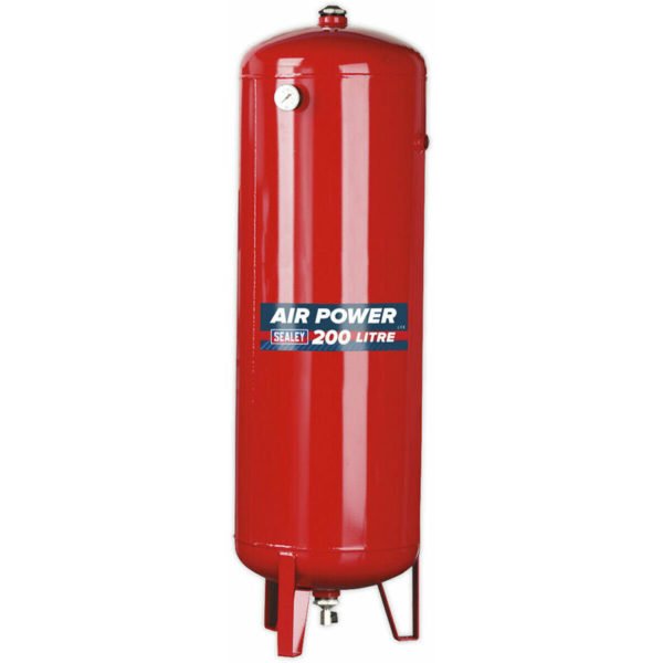 200L Vertical Air Compressor Reservoir Tank - Extended Workshop Air Supply