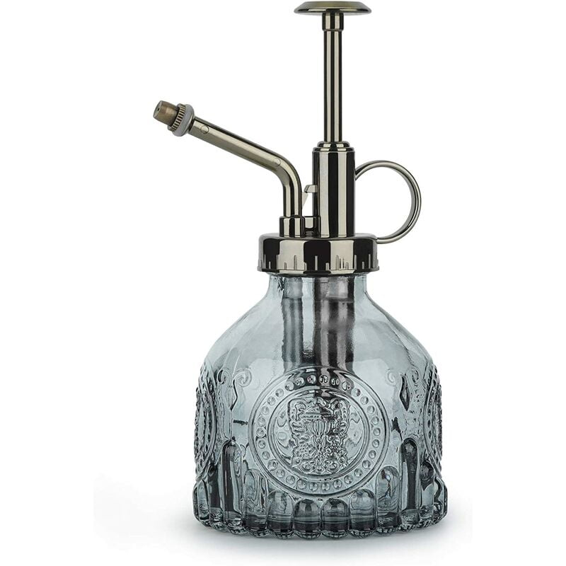 200ML Glass Watering Can, Retro Style Watering Sprayer, One Hand Watering Can, with Pump on Top, for Indoor and Outdoor, Garden, Flowers Plants, for