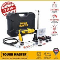 200W Rotary Multi Tool Grinder 127pc Accessory Set 40-Level Speed Dremel Type