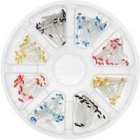 200pcs Dental Fiber Post Glass Quartz Tooth Restorative Kit with 1.0/1.2/1.4/1.6mm Posts,model:Multicolor