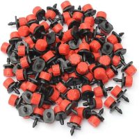 200pcs Drip Irrigation Adjustable Drip Irrigation Micro-Drip Mist System Sprinkler for Lawn, Garden, Herb Garden watering, etc Soekavia
