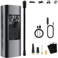 2022 Newest Upgraded]6000mAh Portable Air Compressor Cordless Tyre Inflator Car Tyre Pump with sos led large lcd Rechargeable Handheld Mini Air Pump