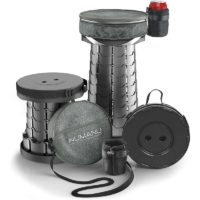 2022 Upgraded Collapsible Stool & 3-in-1 Cushioned Carry Bag w/ Drink Holder - Lightweight, Sturdy, Portable, Adjustable Telescoping Compact Folding c
