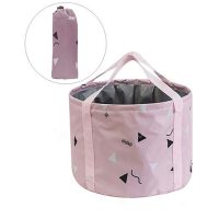 20*30CM Collapsible Feet Soaking Bag Tub with Handles for Girls Women, Portable Pedicure Foot Spa Soak Bath Foldable Basin Bucket for Travel Camping,
