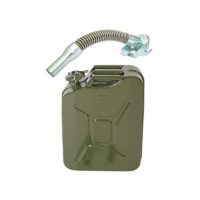 20L Metal Petrol Can Fuel Oil Storage Diesel Tank with Spout & Spout Adapter