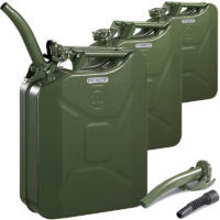 20L Steel Jerry Can set of 3 incl. spout
