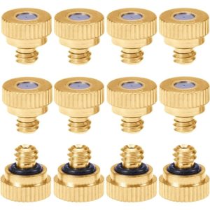 20PCS Brass Misting Nozzle 0.4mm Watering Misting Nozzle Watering Sprinkler for Garden Irrigation