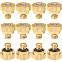 20PCS Brass Misting Nozzle 0.4mm Watering Misting Nozzle Watering Sprinkler for Garden Irrigation Cooling System