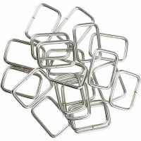 20Pcs Set Durable Metal Buckle For Making Belt Harness DIY Craftsman - silver2, 25x16x2.8mm