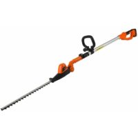 20V Cordless Pole Hedge Trimmer - extendable, with Adjustable Head, 45cm Blade Length, Lithium-ion battery & charger lh C41A - orange - Yard Force