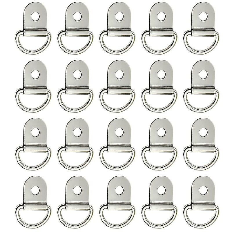 20pcs D-ring Tie Down Anchors Heavy Duty Metal Mounting Clip For Cargo Trailer,A