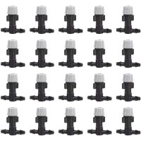 20pcs T-Joints Connecting Sprinkler Connector to Spray Nozzle Atomizing Nozzle 3 Ways for Lawn Garden Irrigation