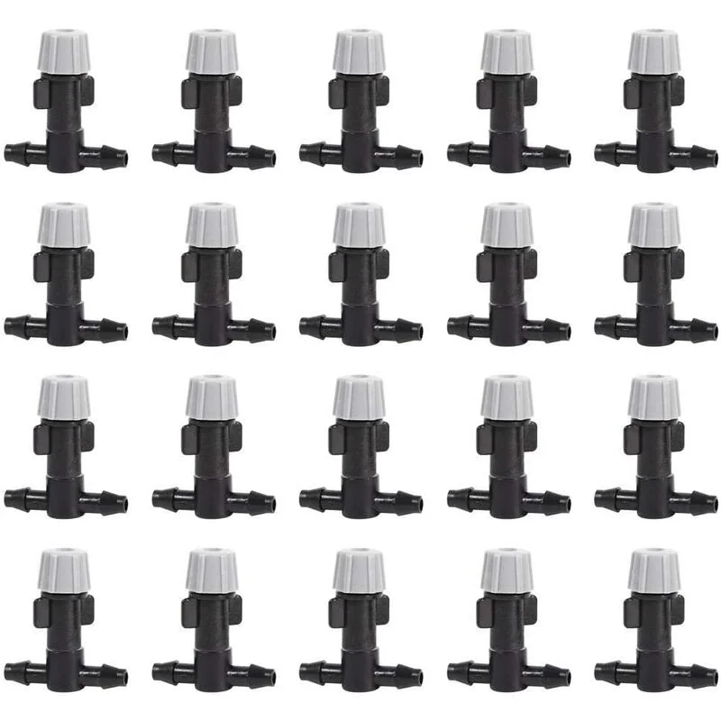 20pcs T-Joints Connecting Sprinkler Connector to Spray Nozzle Atomizing Nozzle 3 Ways for Lawn Garden Irrigation