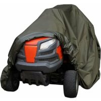 210D Lawn Mower Tarpaulin Cover Universal Waterproof Tarp Tractor Cover Lawn Dust Cover Garage Cover (Color : Green, Size : L)