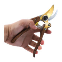215mm/8.5 Pruning Shears, SK5 High Carbon Steel Gardening Shears, Wood Grain Effortless Garden Branch Scissors, for Cutting - Kartokner