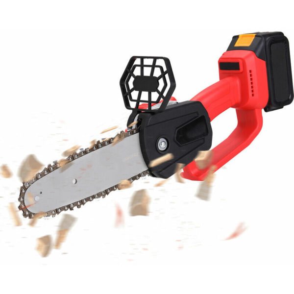 21V Lithium Battery Cordless Rechargeable Chainsaw Built-in Woodworking Saws Portable Electric Saw Logging Outdoor Electric Brushless Home Chainsaw