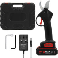21V Portable Handheld Cordless Electric Pruning Shears With Carry Case Rechargeable 1200Mah Lithium Battery & Charger Powered Tree Branch Pruner