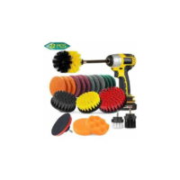 22 Pcs Drill Cleaning Brush, Drill Brush Attachment Kit Cleaning Kitchen Bathroom Tile Grout Floor Mat Car Scrub Grill Turbo