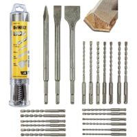 22 Piece sds+ Flat Chisels Spade + Point + Carbide Drill Bit Set sds plus - Dewalt