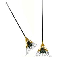 22 Teeth Metal Extending Rake Leaf Leaves Grass Weed Lawn Garden Patio Quality