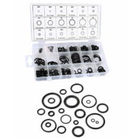 225PCS 18 Sizes Rubber O-Ring Assortment Kit, Betterlife 3mm-22mm Sealing Gasket Universal O-Rings Assortment, Vehicle Air Conditioning Faucet Repair