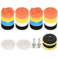 22Pcs 80mm Buffing Pad Polishing Sponge Drill Polishing Kit with M10 Drill Bit for Car Polishing Sanding and Waxing
