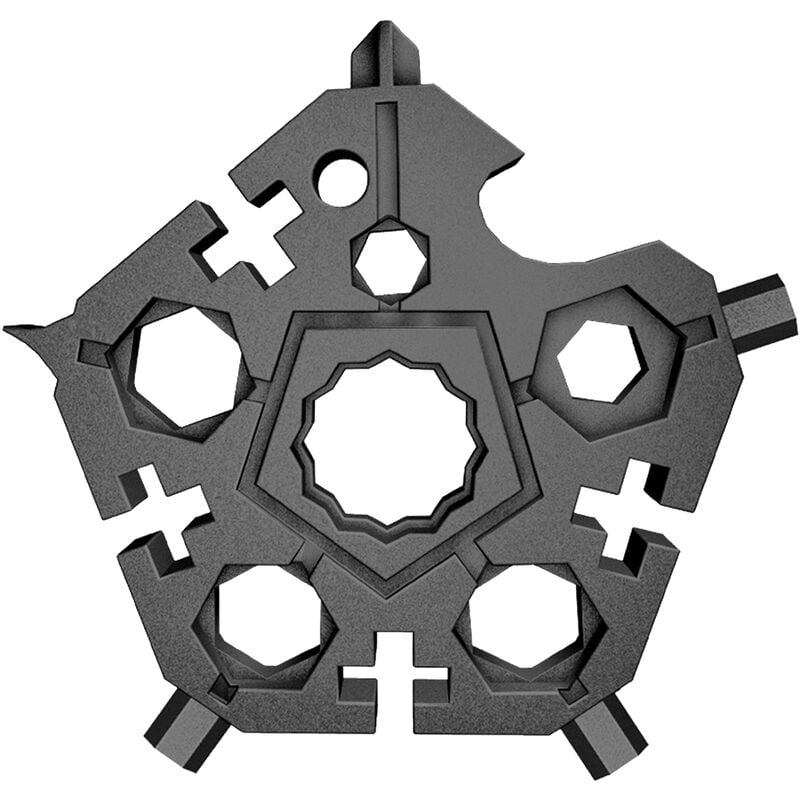 23 In 1 Snow-flake Multi-Tool Pentagonal Snowflake Wrench Multitool Bottle Opener Screwdriver Kit Hand diy Tool Adventure Tool for Outdoor Travel