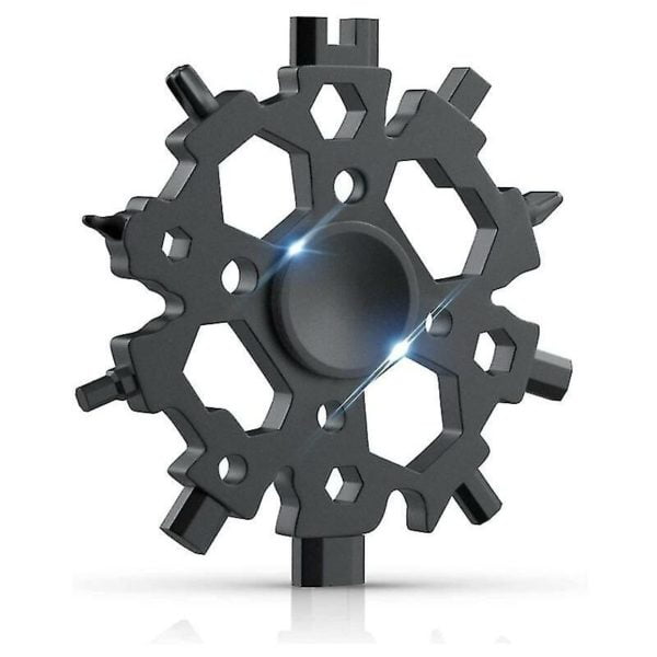 23 in 1 Multi-Tool, Snowflake Man Gift Idea with Fidget Spinner Function, Men Gift Anti-Stress Gadgets, Pocket Survival Gear for Travel Camping Deckon