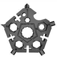 23 in 1 Snowflake Multi-Tool, Snowflake Tool, Handheld Stainless Steel Almighty Tool, Portable Snow Tool Keychain Screwdriver, for Outdoor Travel