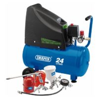 230V Oil Free Compressor and Air Tool Kit 90126 - Draper