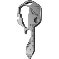 24 in 1 Multifunction Pocket Tool Stainless Steel Wrench Keychain Screwdriver Tools Outdoor Multi Tool for Bottle Opener Stripping Camping (Silver)