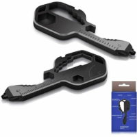24 in 1 Multifunction Pocket Tool Stainless Steel Wrench Shape Outdoor Multi Tool for Bottle Opener, Screwdriver, Ruler, Wrench, Stripping, Bit