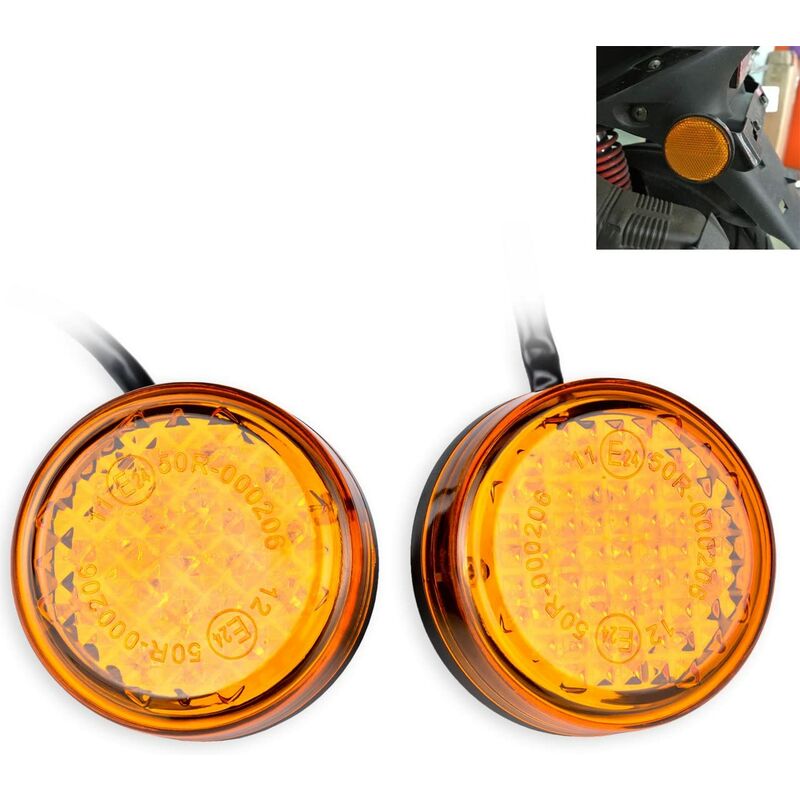 24 led Amber Waterproof Round Marker Lights for Truck, Trailer, rv, Motorcycle