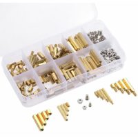 240PCS M2 M3 Screws Threaded Standoffs Male Female Brass Standoff Spacer pcb Board Hex Screws Nuts Assortment Kit Hardware