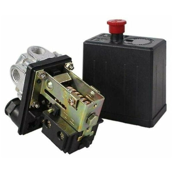 240V 175psi Heavy Duty Air Compressor Pressure Switch Control Valve - Black