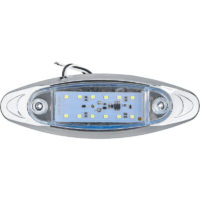 24V led Side Marker Light Strobe Flash Emergency Warning Lamp Car Truck Trailer (White, 1pc)