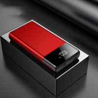 25000Mah Power Bank Portable Battery Charger, Ultra High Capacity Led External usb Compatible Powerful Charger,Red