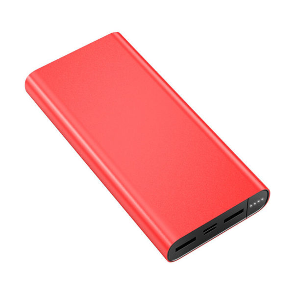 25000Mah Power Bank Portable Battery Charger, Ultra High Capacity Led External usb Compatible Powerful Charger,Red (Lamp Charges Fast)