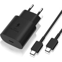25W Fast Charger + usb-c usb-c Cable Compatible with Samsung, Black