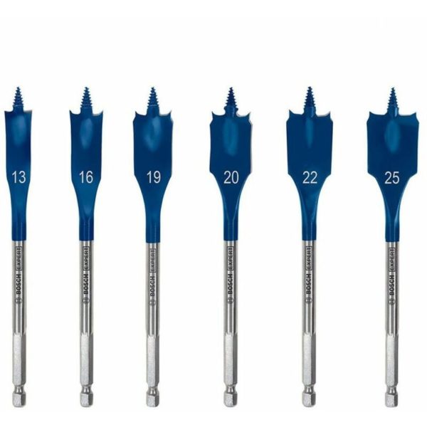 2608900333 6 Piece SelfCut Speed Flat Spade Wood Drill Bit Set - Bosch